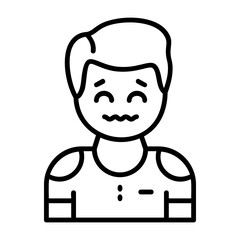 Anxiety Outline Style Emotion Icon
