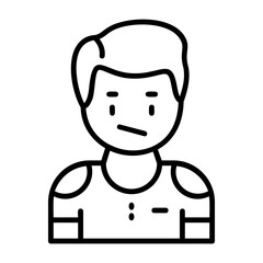 Apathy Outline Style Emotion Icon