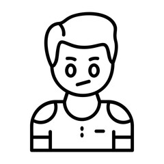 Annoyance Outline Style Emotion Icon