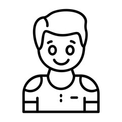 Eager Outline Style Emotion Icon