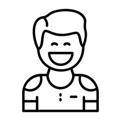 Eagerness Outline Style Emotion Icon