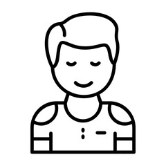 Serenity Outline Style Emotion Icon