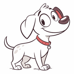 Cartoon dog vector illustration