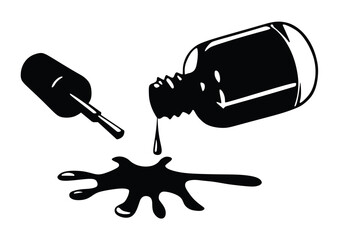 Smeared nail polish, vector, nail artist 