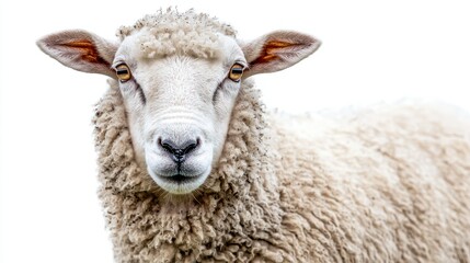 Sheep isolated on white background