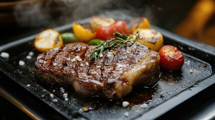 Grilled Steak with Vegetables