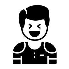 Excitement Solid Style Emotion Icon