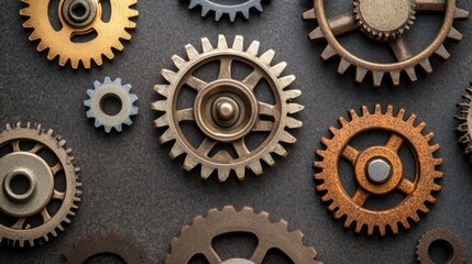 Complex gear system, various sizes and colors