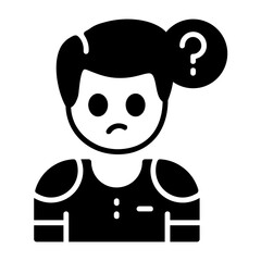 Confusion Solid Style Emotion Icon