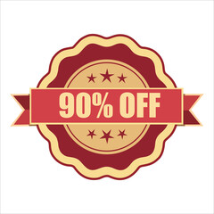 90 percent or percentage image for discount promotion sale