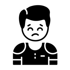 Contempt Solid Style Emotion Icon