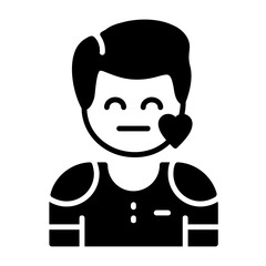 Compassion Solid Style Emotion Icon