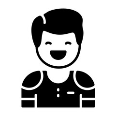 Relief Solid Style Emotion Icon