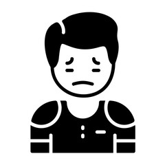 Loneliness Solid Style Emotion Icon