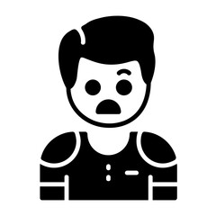 Displeasure Solid Style Emotion Icon
