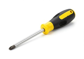 Screwdriver yellow handle black grip