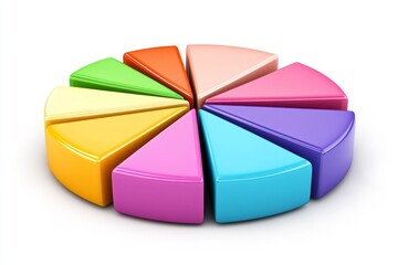Obraz premium A detailed financial pie chart showing the breakdown of a company funding sources