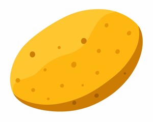 A Potato on white background.