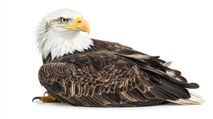Obraz premium Bald Eagle isolated on white background