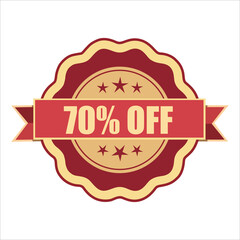 70 percent or percentage image for discount promotion sale