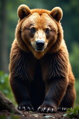 Fototapeta premium Brown bear with sharp claws and fur, animal, forest, wildlife