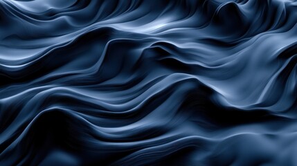 Fototapeta premium Abstract Flowing Dark Blue Ripples