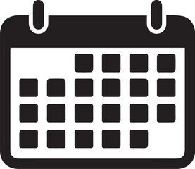 Minimalist Black and White Calendar Open to January