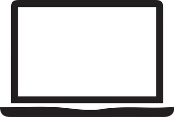 Blank Screen Tablet Icon Isolated on White Background