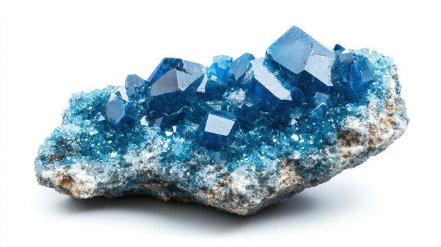 Cavansite isolated on white background