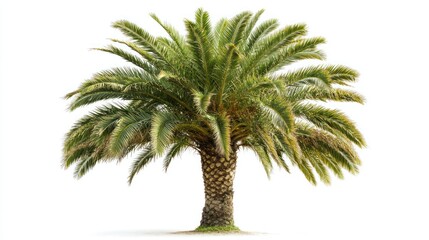 Obraz premium Chilean Wine Palm (Jubaea chilensis) isolated on white background