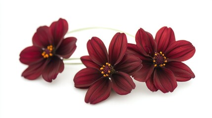 Obraz premium Chocolate Cosmos (Cosmos atrosanguineus) isolated on white background