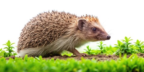 Fototapeta premium Night Garden Hedgehog Photography, Amazing Hedgehog Pictures, Dark Garden Wildlife, Nocturnal Hedgehog, Hedgehog Night Scene