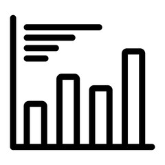 Business Report Graph Digital Marketing Business Icon Black and White Outline