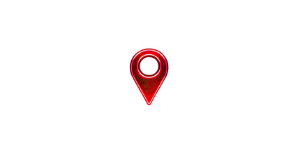 3d pin domain marker isolated on transparent background 