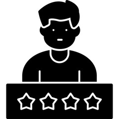 Obraz premium Best Employee Review Icon