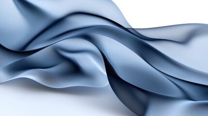 Obraz premium Flowing, Blue Fabric Design