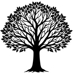Obraz premium vector tree silhouette