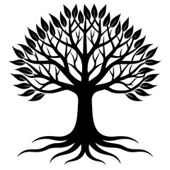Obraz premium tree silhouette vector