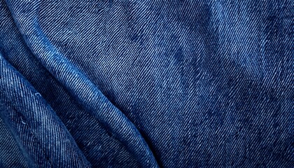 High-Detail Blue Denim Fabric Texture - Woven Textile Background