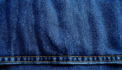 Dark Blue Denim Fabric Close-Up - Seamless Textile Background