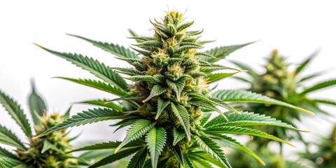 Fototapeta premium Indoor Cannabis Bud Closeup: CBD THC Marijuana Harvest - Drone Photography