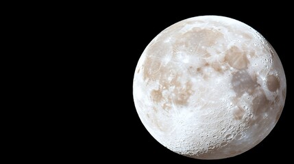 Close up of the moons surface detailed craters and textures in space