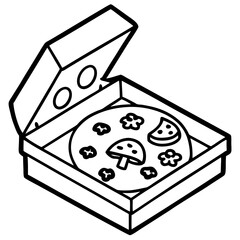 vector illustration of a pizza