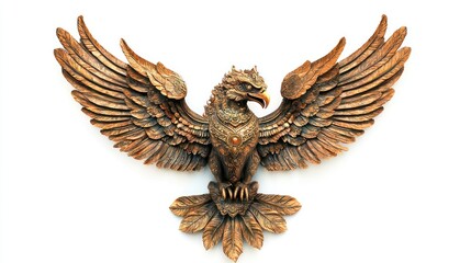 Garuda (Mythical bird from Hinduism) isolated on white background © phy