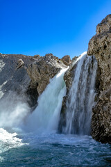 El Yeso Waterfall is a cascade located in Cajon del Maipo, Chile. This area is known for its stunning natural landscape and is a popular destination for those who enjoy hiking and nature.