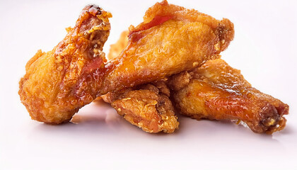 Delicious Crispy Fried Chicken Wings with Glaze Perfect for Menus or Food Blogs