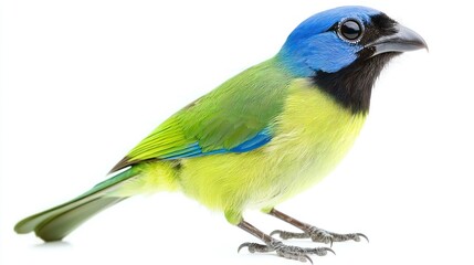 Obraz premium Green Jay isolated on white background