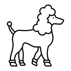Poodle outline icon