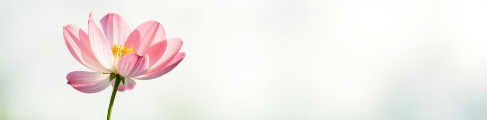 solitary flower in full bloom on white background, gardens,