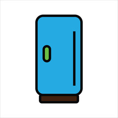 refrigerator icon line template vector